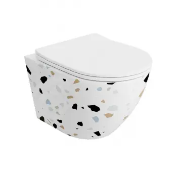 Miska WC wisząca z deską - Lavita Sofi Slim Stone 3.0